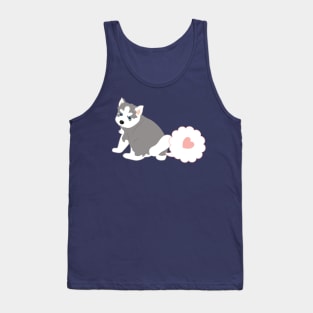 Farting Siberian Husky Puppy Tank Top